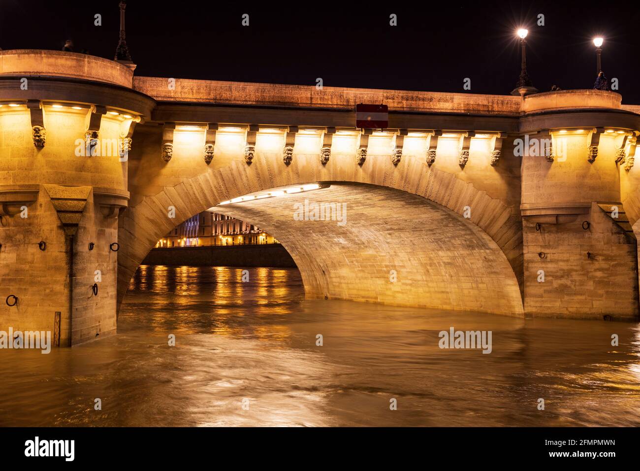 Pont Neuf (Detail), Paris, Frankreich. Stockfoto
