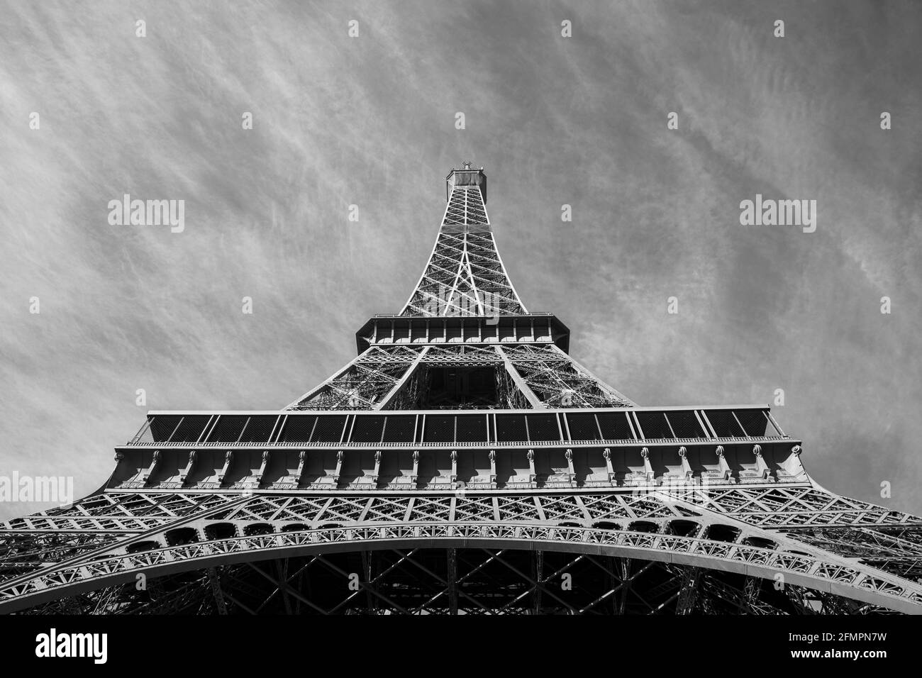 Eiffelturm (La Tour Eiffel), Paris, Frankreich. Stockfoto