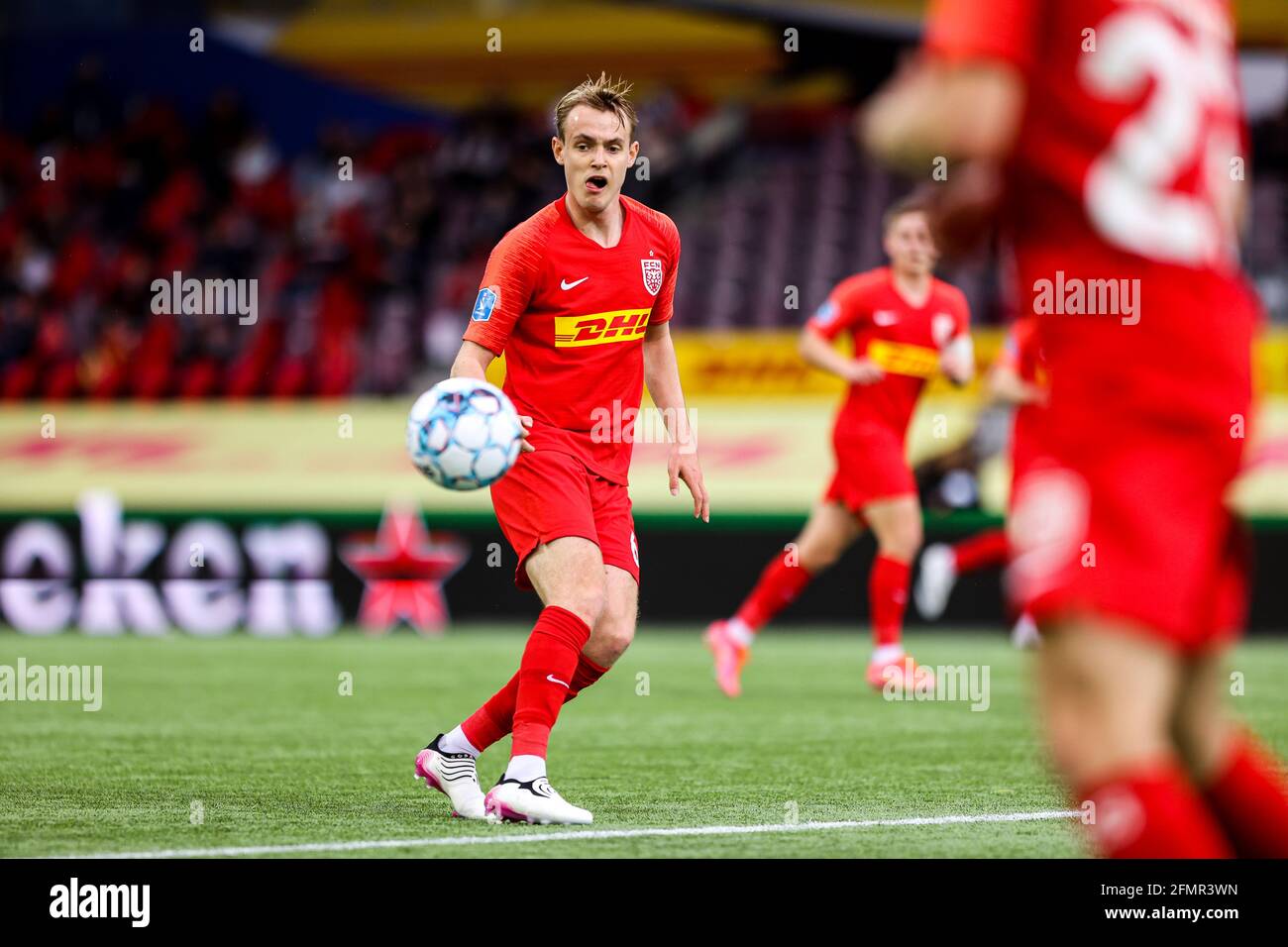 Farum, Dänemark. Mai 2021. Jacob Steen Christensen (6) vom FC Nordsjaelland beim 3F Superliga-Spiel zwischen dem FC Nordsjaelland und dem FC Kopenhagen in Right to Dream Park in Farum. (Foto: Gonzales Photo/Alamy Live News Stockfoto