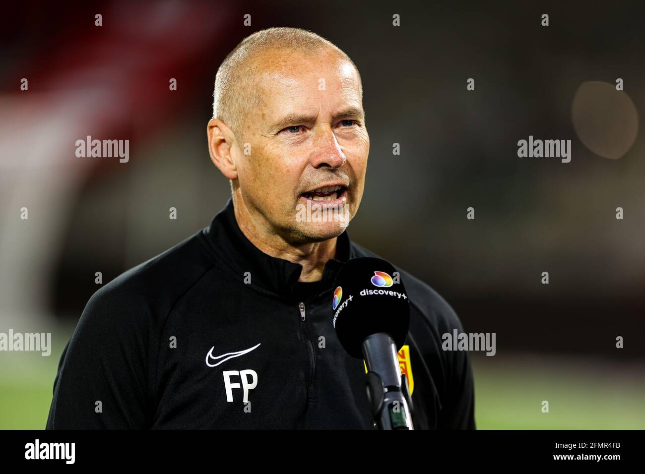 Farum, Dänemark. Mai 2021. Der Manager des FC Nordsjaelland Flemming Pedersen wurde nach dem 3F Superliga-Spiel zwischen dem FC Nordsjaelland und dem FC Kopenhagen in Right to Dream Park in Farum gesehen. (Foto: Gonzales Photo/Alamy Live News Stockfoto