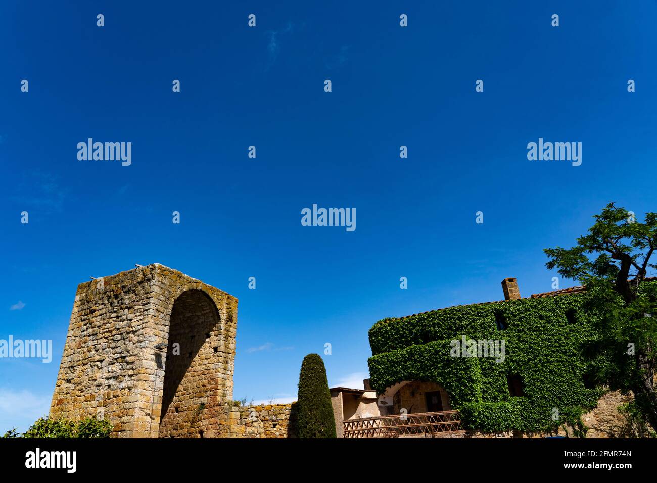 Die mittelalterliche Stadt Pals, in Baix Emporda, Katalonien, Spanien. La ciutat medieval de Pals, al Baix Empordà, Catalunya, Espanya.La ville médiévale de Pa Stockfoto