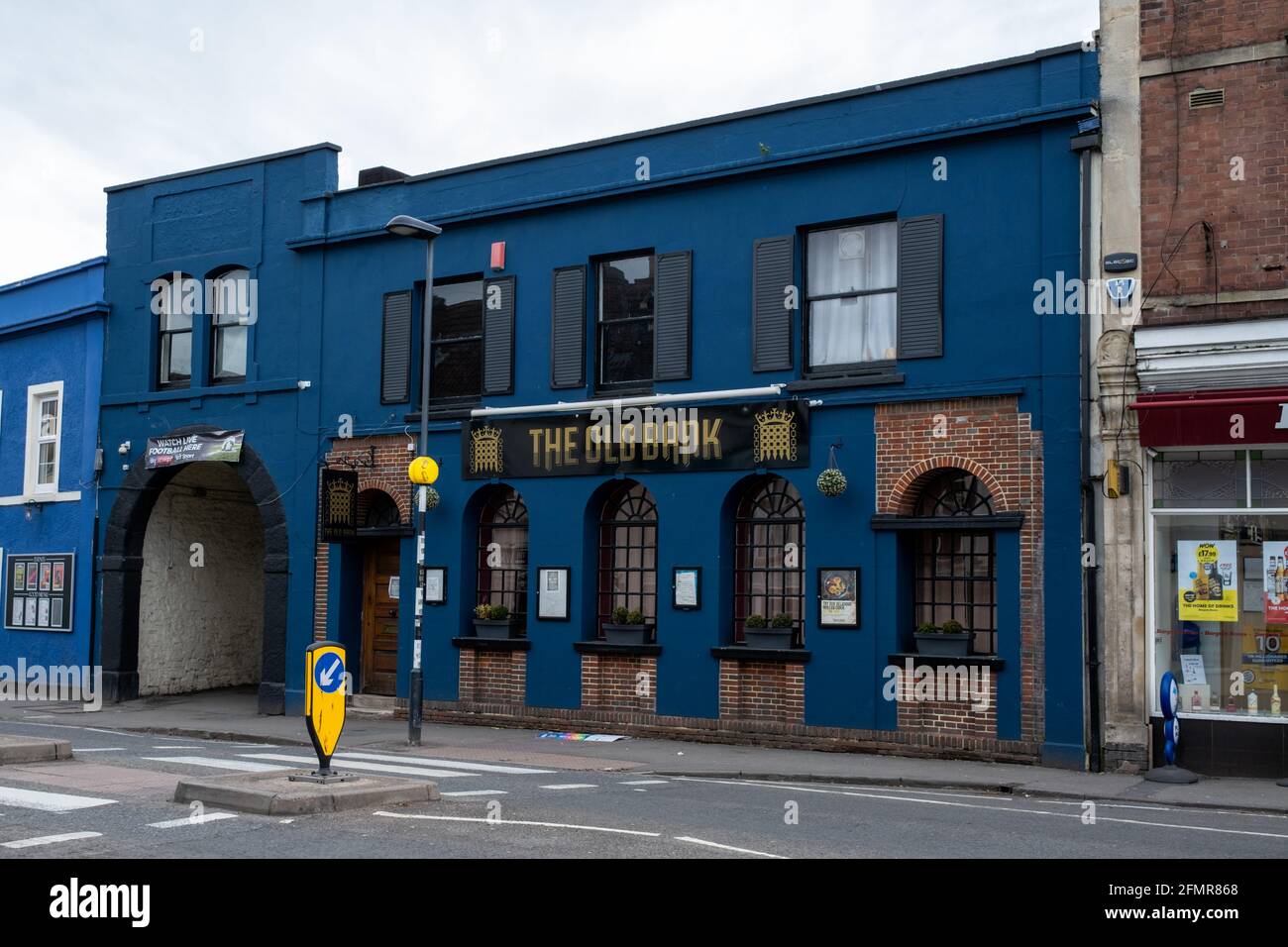 Das Äußere des Old Bank. 20 High St, Keynsham, Bristol BS31 1DQ (Mai 2021) Stockfoto