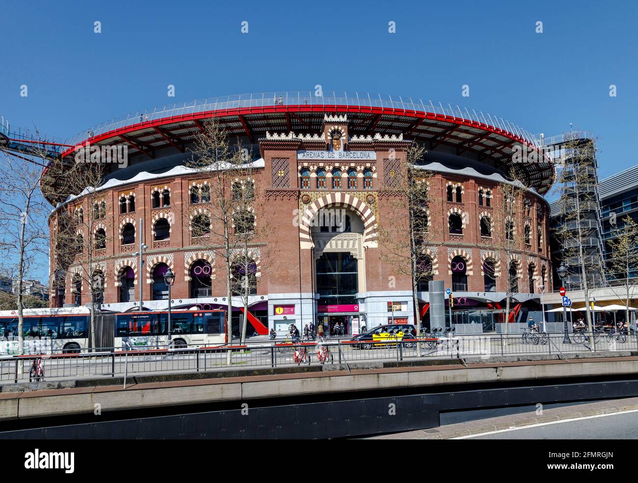 Barcelona, Spanien - 17. März 2017: Arenas de Barcelona die ehemalige Stierkampfarena der Arenas, die eine Stierkampfarena in Barcelona Spanien war. Stockfoto