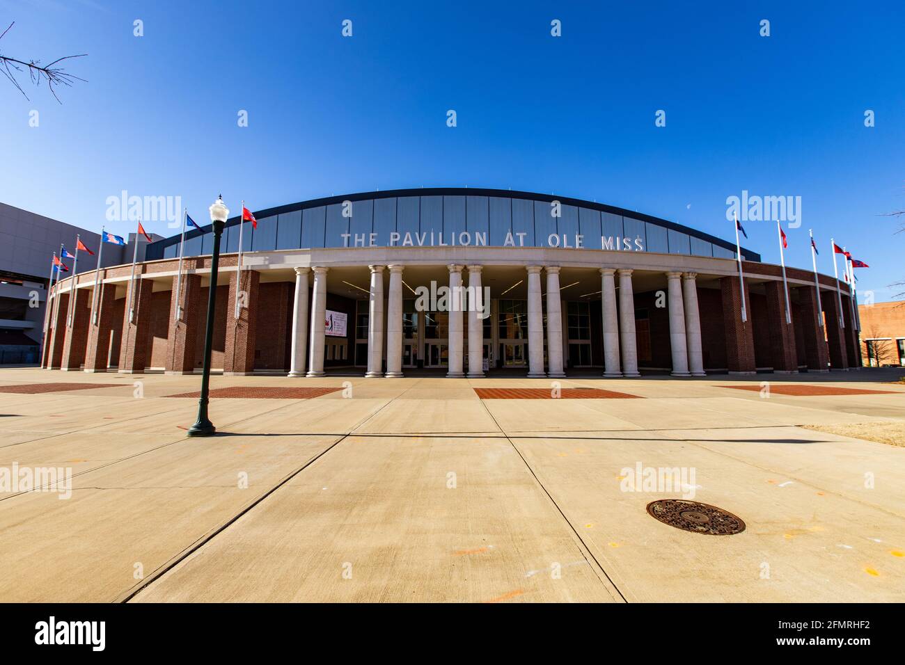 Oxford, MS - 3. Februar 2021: Der Pavillon bei Ole Miss auf dem Campus der University of Mississippi. Stockfoto