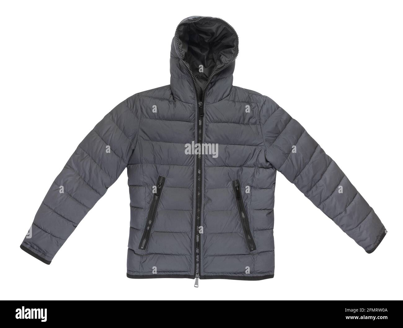 Warme Jacke Pfad isoliert auf weiß Stockfoto