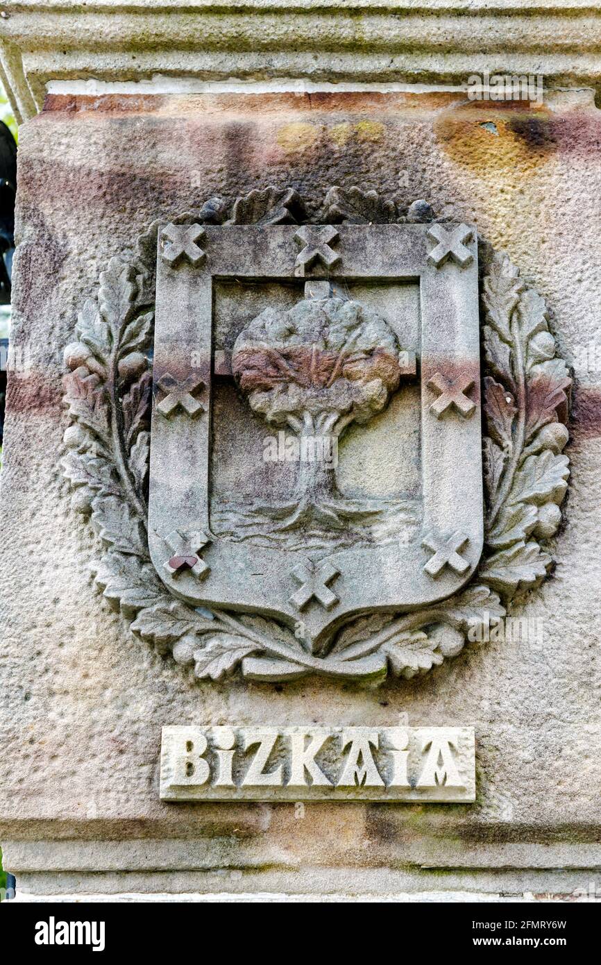 Guernica, Spanien - 09. April 2018: Im Inneren des Versammlungshauses von Gernika, einer historischen Stadt in der Provinz Biskaya (Bizkaya), Baskenland, Spanien. Th Stockfoto