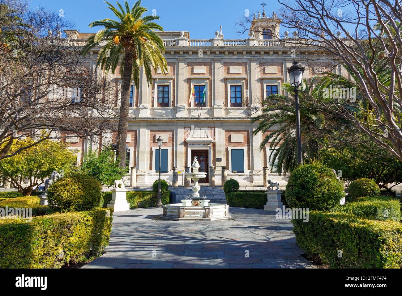 Allgemeine Archivo de Indias, Archivo General de Indias in Sevilla, Spanien Stockfoto