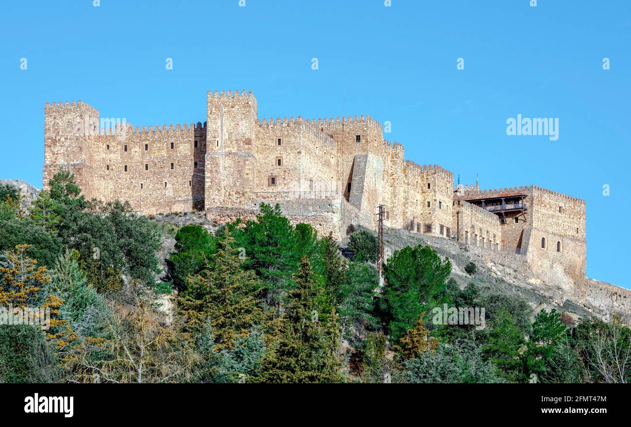 Burg von Siguenza Provinz Guadalajara Castilla-Leon Spanien Stockfoto