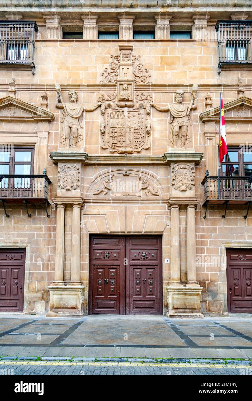 "Palacio de los Condes de Gomara" ist das repräsentativste Gebäude der Renaissance-Zivilarchitektur der Stadt Soria, beherbergt heute den Palast von Stockfoto