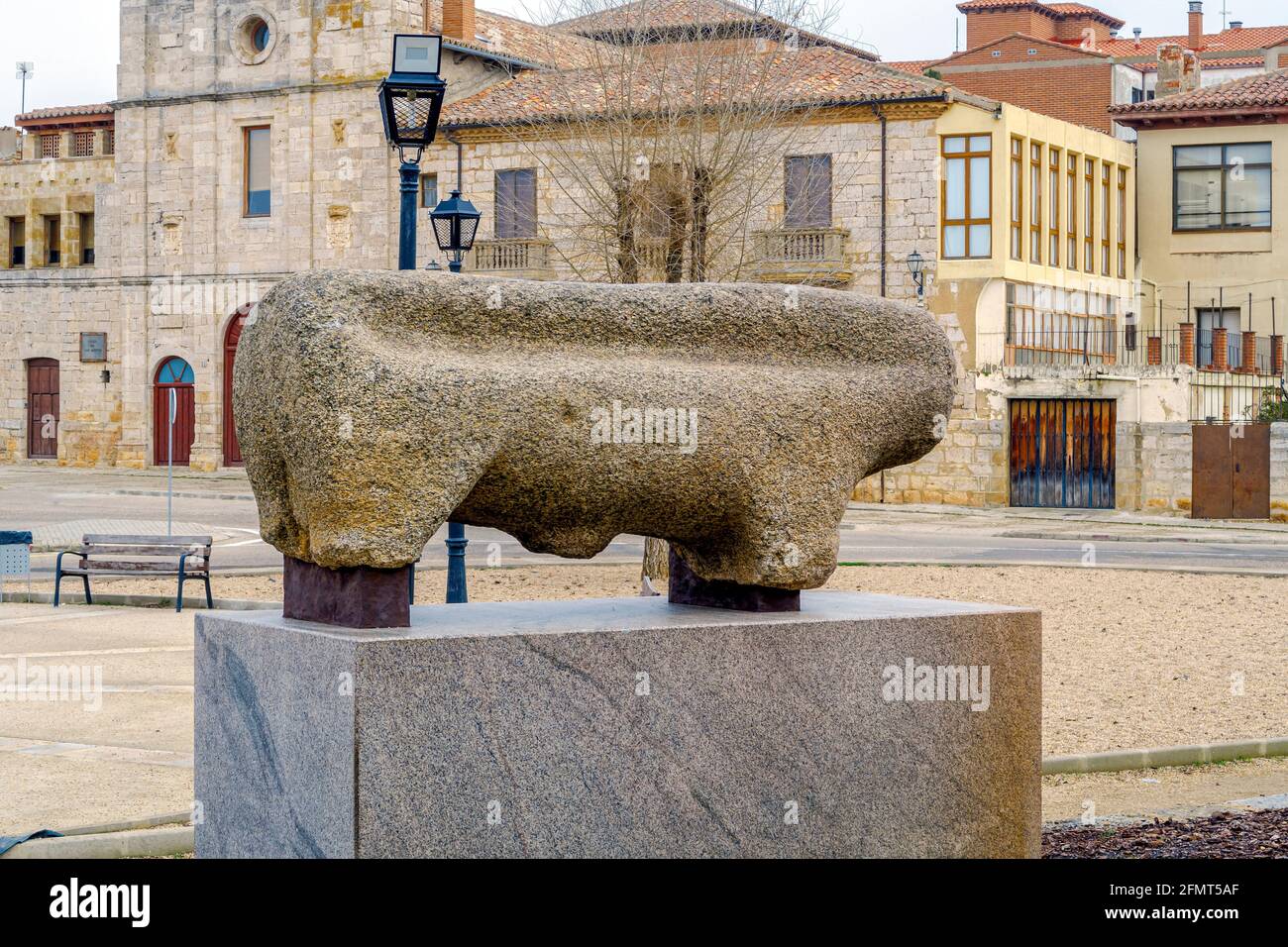 Granitschwein in Toro Zamora Spanien. Veton Ursprung der vorrömischen Zeit Stockfoto