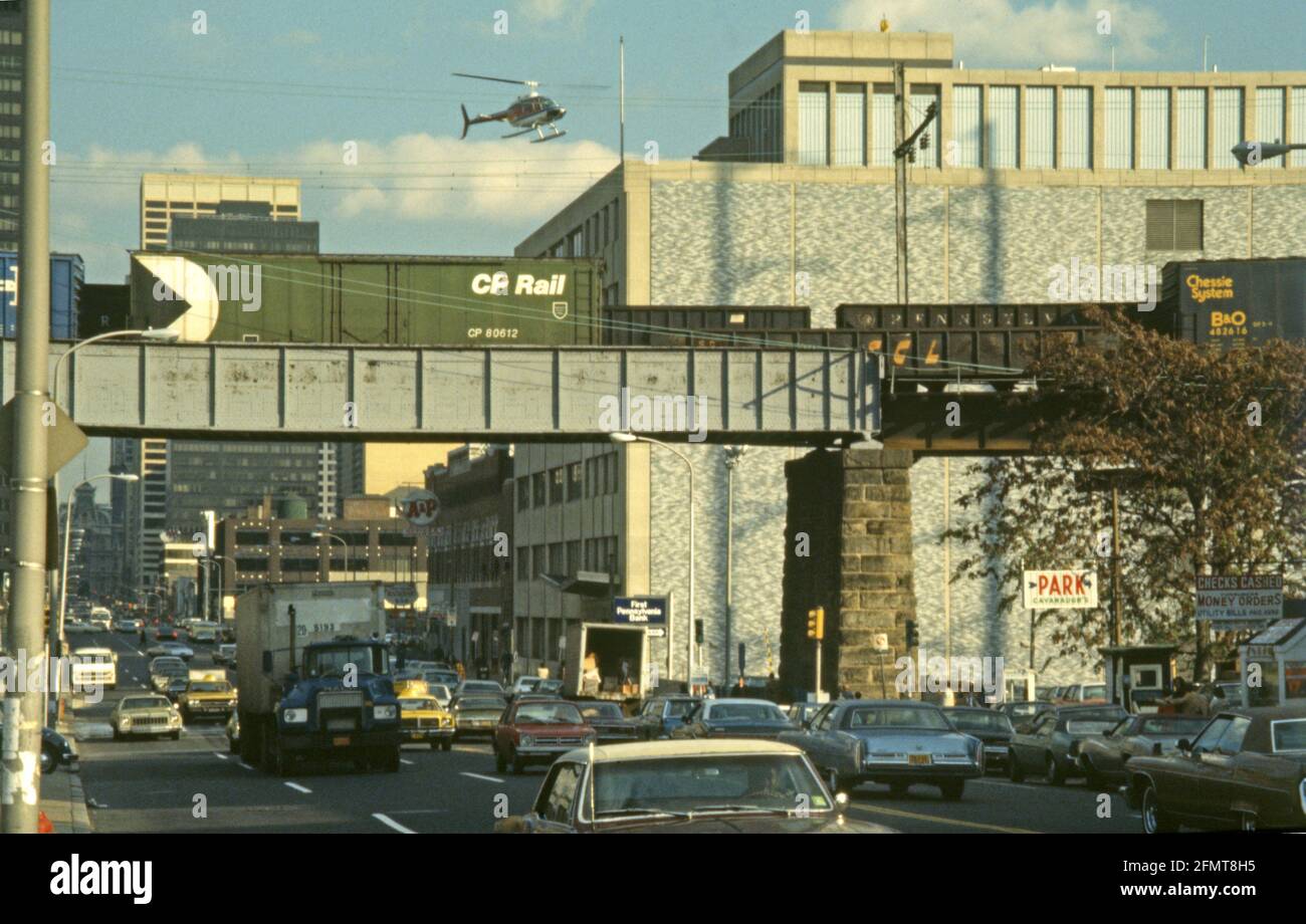 Urban Landscape, Philadelphia PA, USA, 1976 Stockfoto
