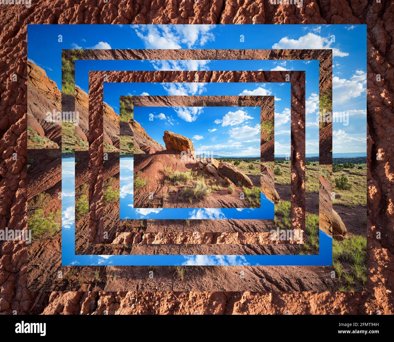 Ghost Ranch Umrahmt Stockfoto