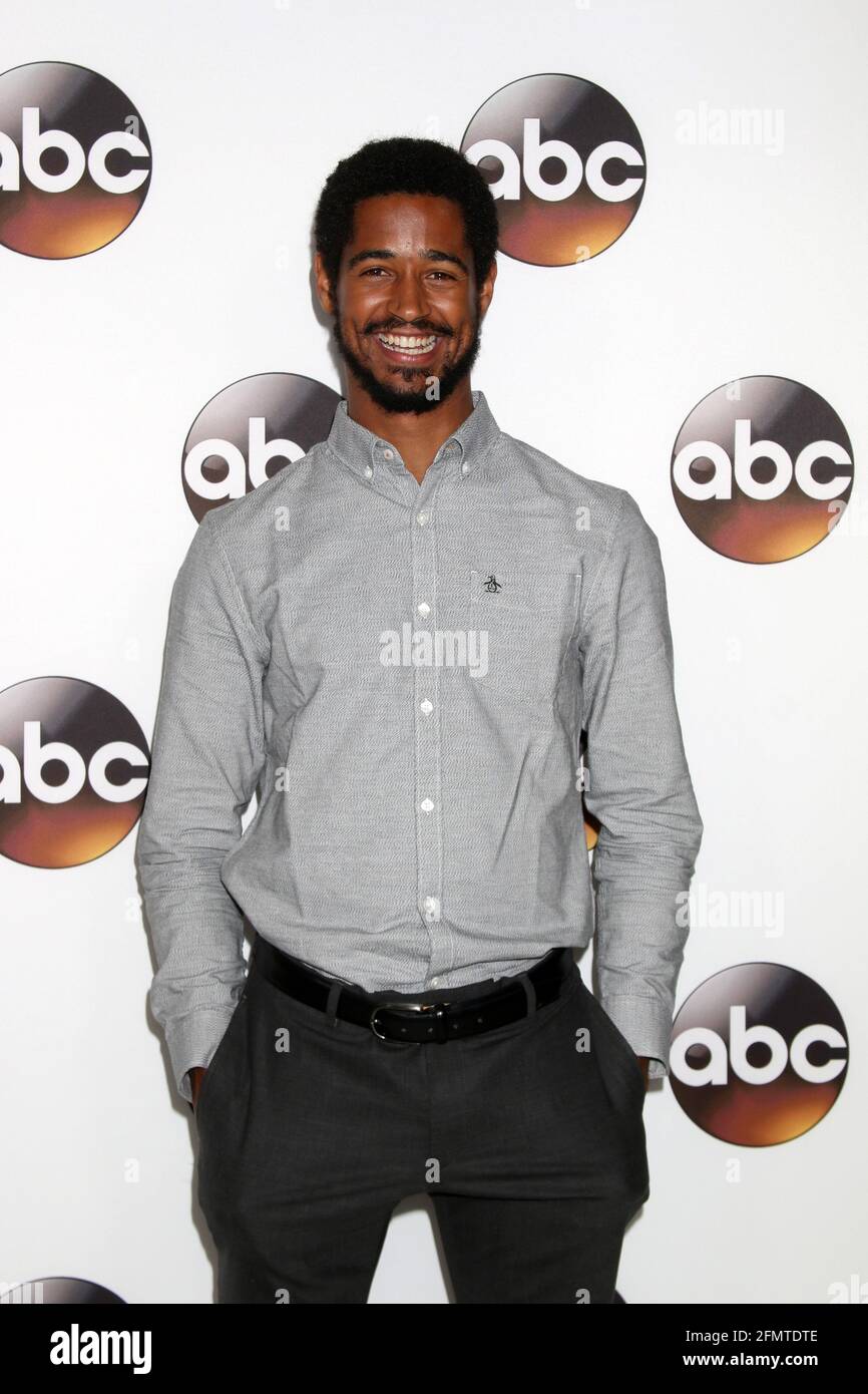 LOS ANGELES - JAN 10: Alfred Enoch bei der Disney/ABC TV TCA Winter 2017 Party im Langham Hotel am 10. Januar 2017 in Pasadena, CA Stockfoto