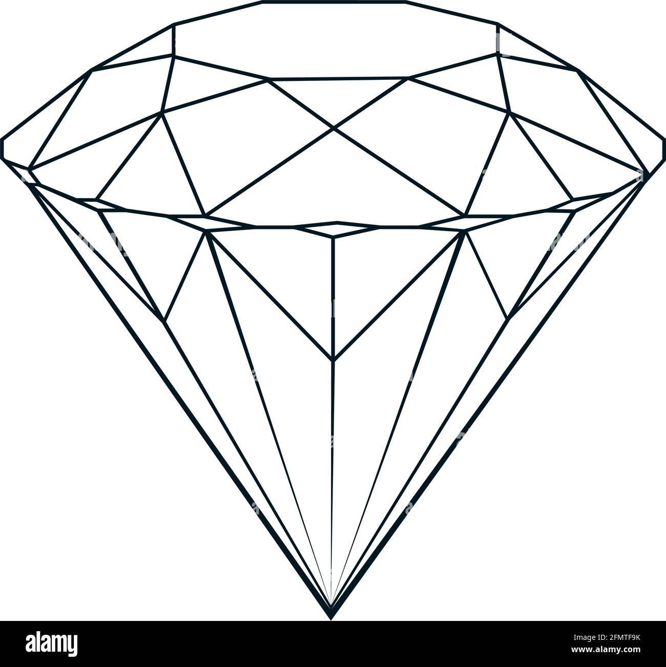 Vektor Luxus Kristall Diamant Form. Geometrische Premium Glitter Symbol,  Polygon Mosaik Form Amethyst Edelstein Quarzstein Linie Kunst Stil  Stock-Vektorgrafik - Alamy