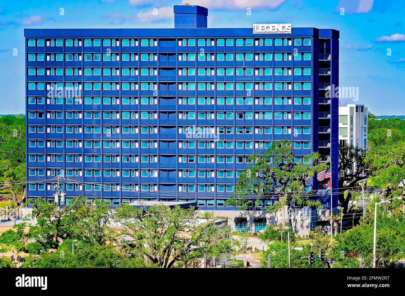 Das Hotel Legends ist in dieser Luftaufnahme vom 8. Mai 2021 in Biloxi, Mississippi, abgebildet. Stockfoto