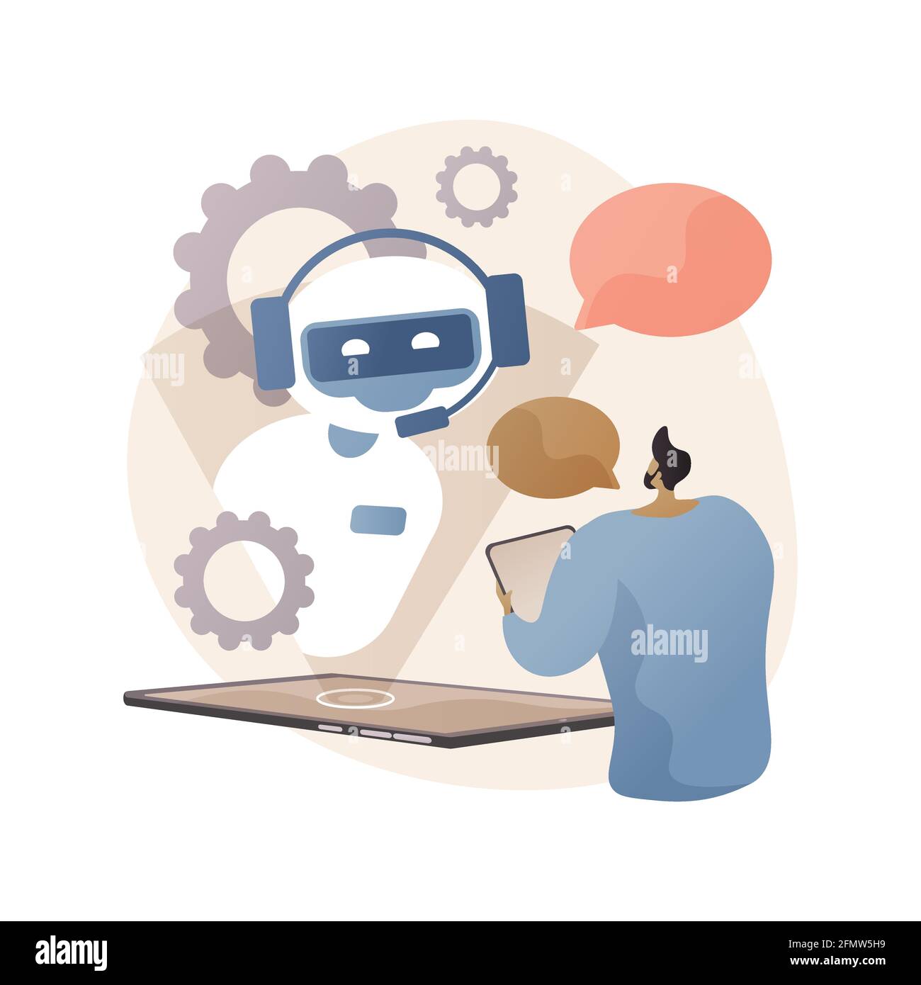 Chatbot Customer Service abstrakte Konzept Vektor Illustration. Stock Vektor