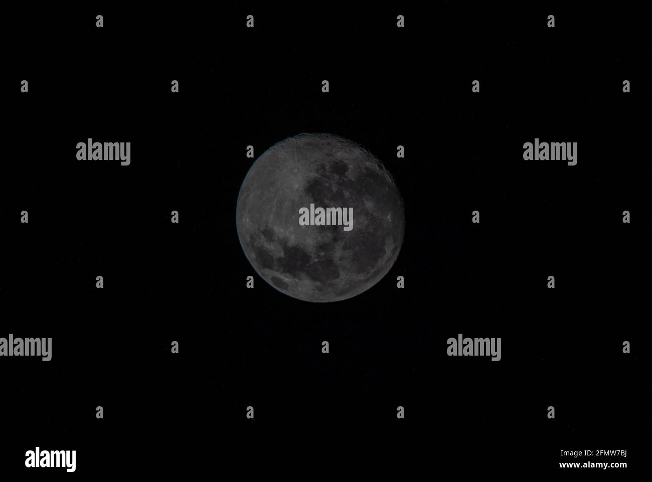 Nahaufnahme des Mondes bei Nacht Stockfoto