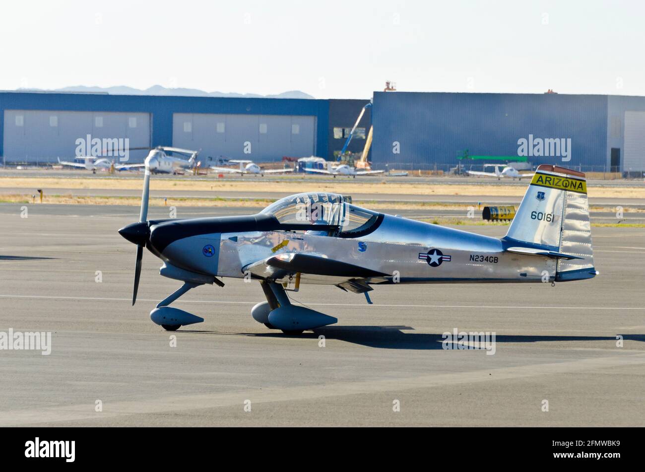 Flugzeuge am Falcon Field Airport in Mesa Arizona Stockfoto