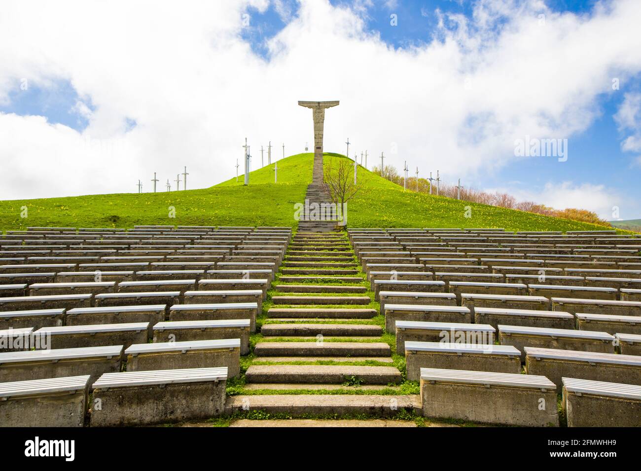Didgori-Denkmal in Didgori, Georgien. Famousn Wahrzeichen und Ort. Stockfoto