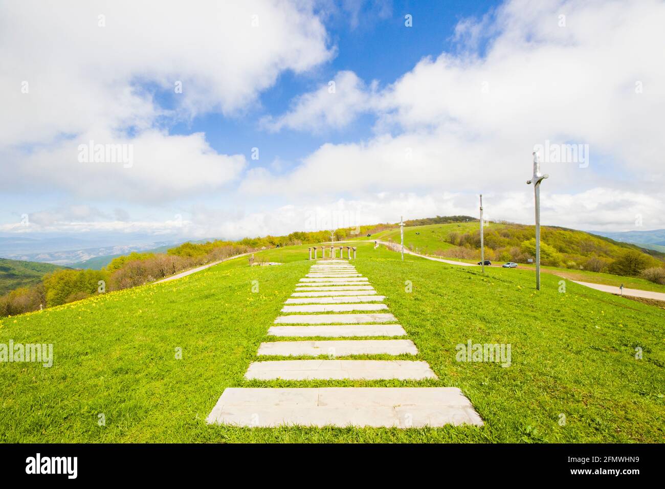 Didgori-Denkmal in Didgori, Georgien. Famousn Wahrzeichen und Ort. Stockfoto