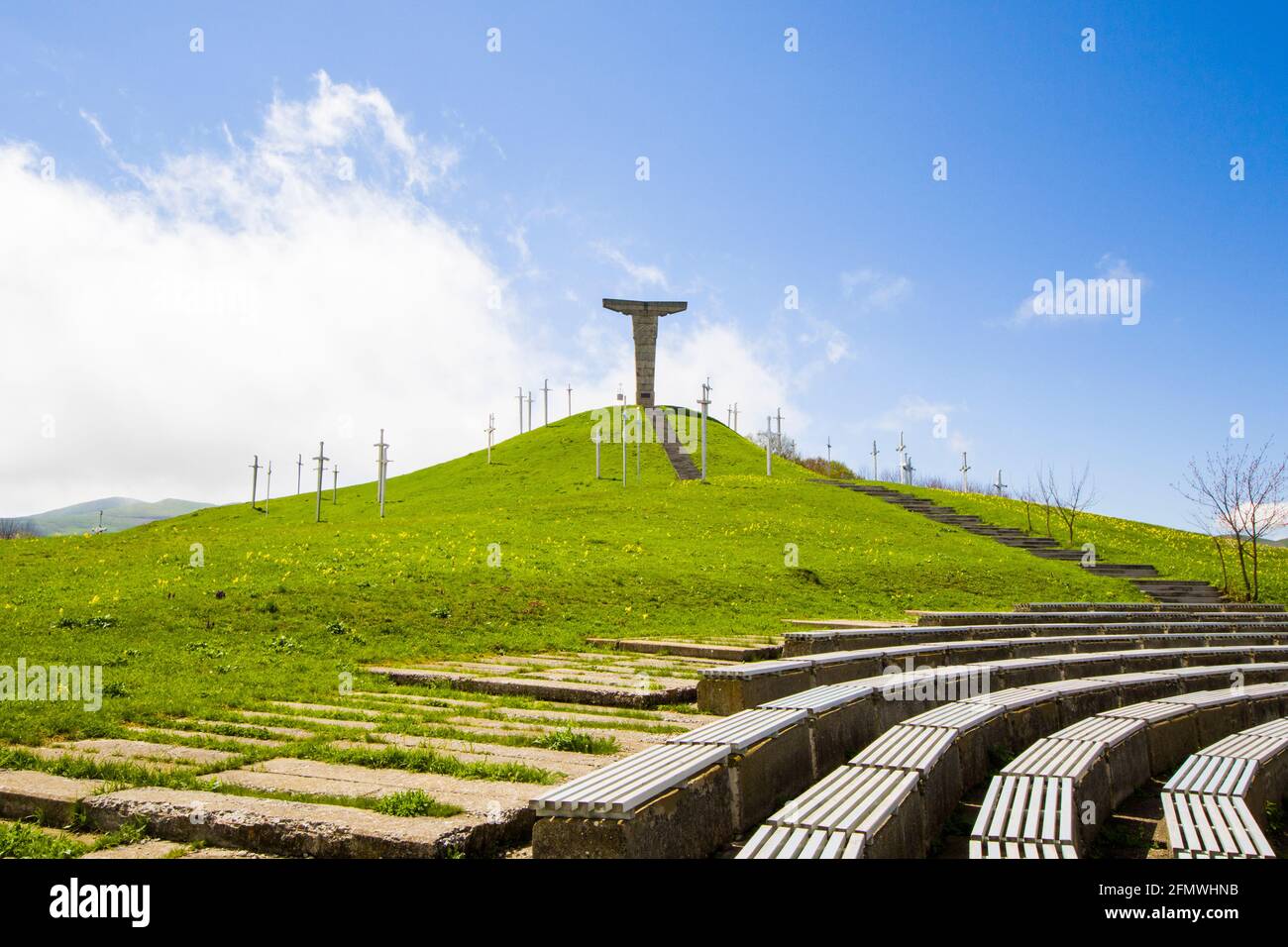 Didgori-Denkmal in Didgori, Georgien. Famousn Wahrzeichen und Ort. Stockfoto
