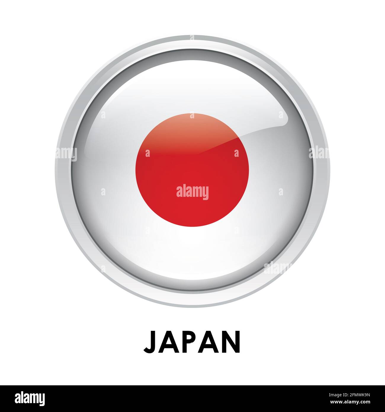 Runde Flagge Japans Stockfoto