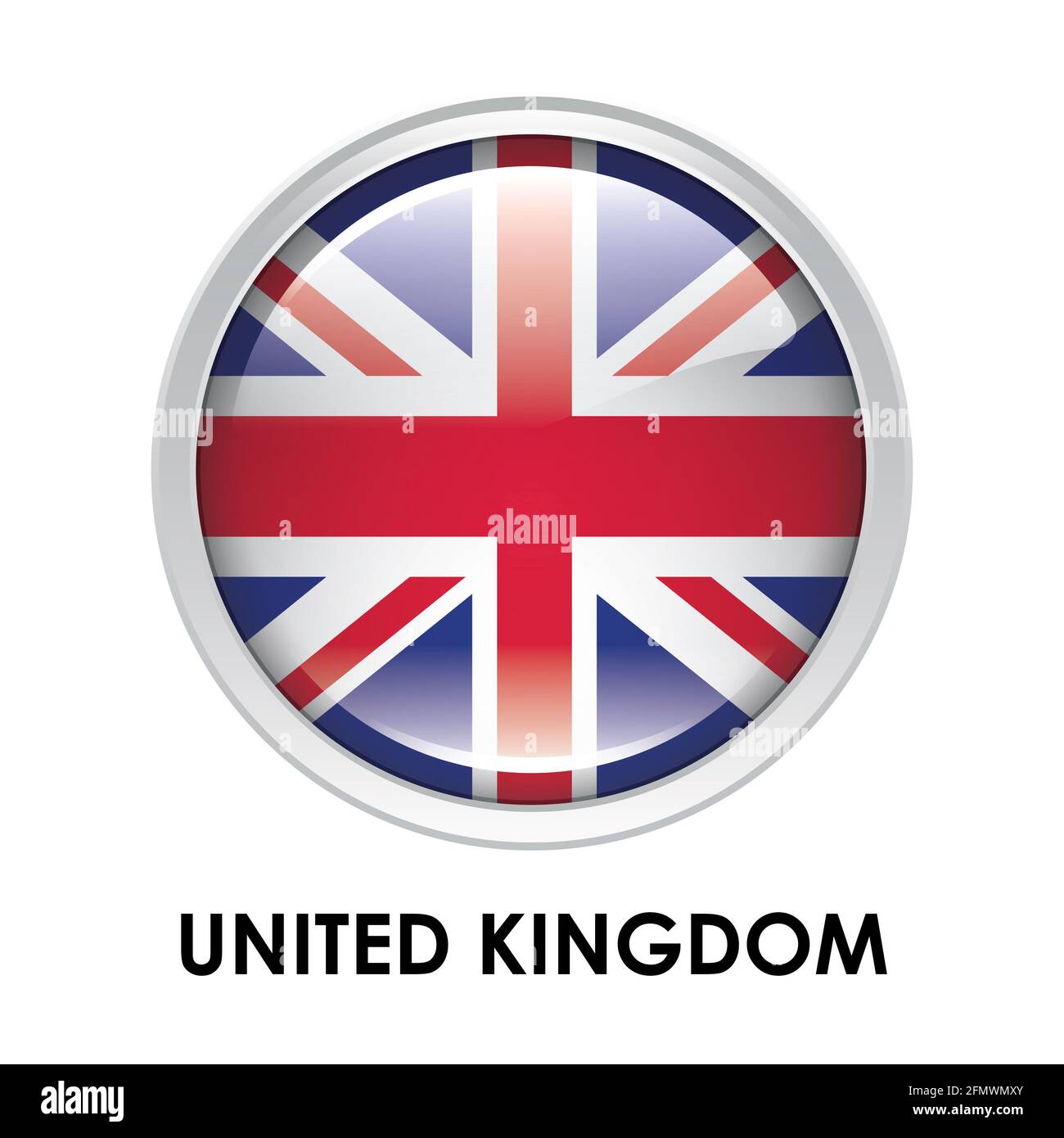Runde Flagge von Großbritannien Stockfoto