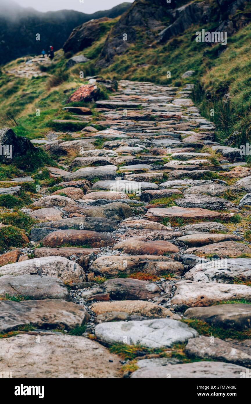 Schönes Landschaftspanorama des Snowdonia National Park in Nordwales, Großbritannien Stockfoto