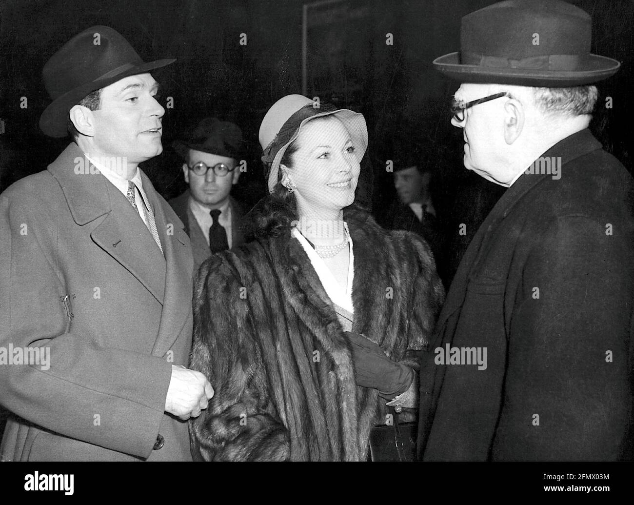 Olivier, Laurence Sir, 22.5.1907 - 11.7.1989, britischer Schauspieler, mit 2. Frau Vivien Leigh, (1913-1967), ZUSÄTZLICHE-RIGHTS-CLEARANCE-INFO-NOT-AVAILABLE Stockfoto