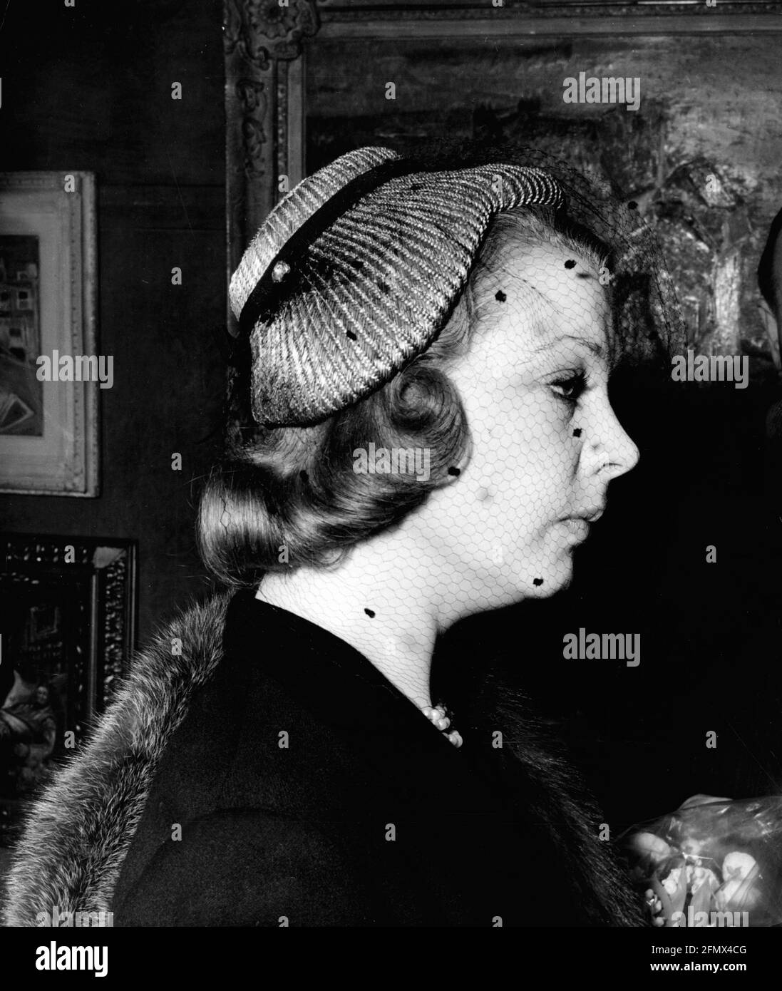 Leigh, Vivien, 5.11.1913 - 7.7.1967, britische Schauspielerin, Porträt, PROFIL, CA. 1960, ZUSÄTZLICHE-RIGHTS-CLEARANCE-INFO-NOT-AVAILABLE Stockfoto