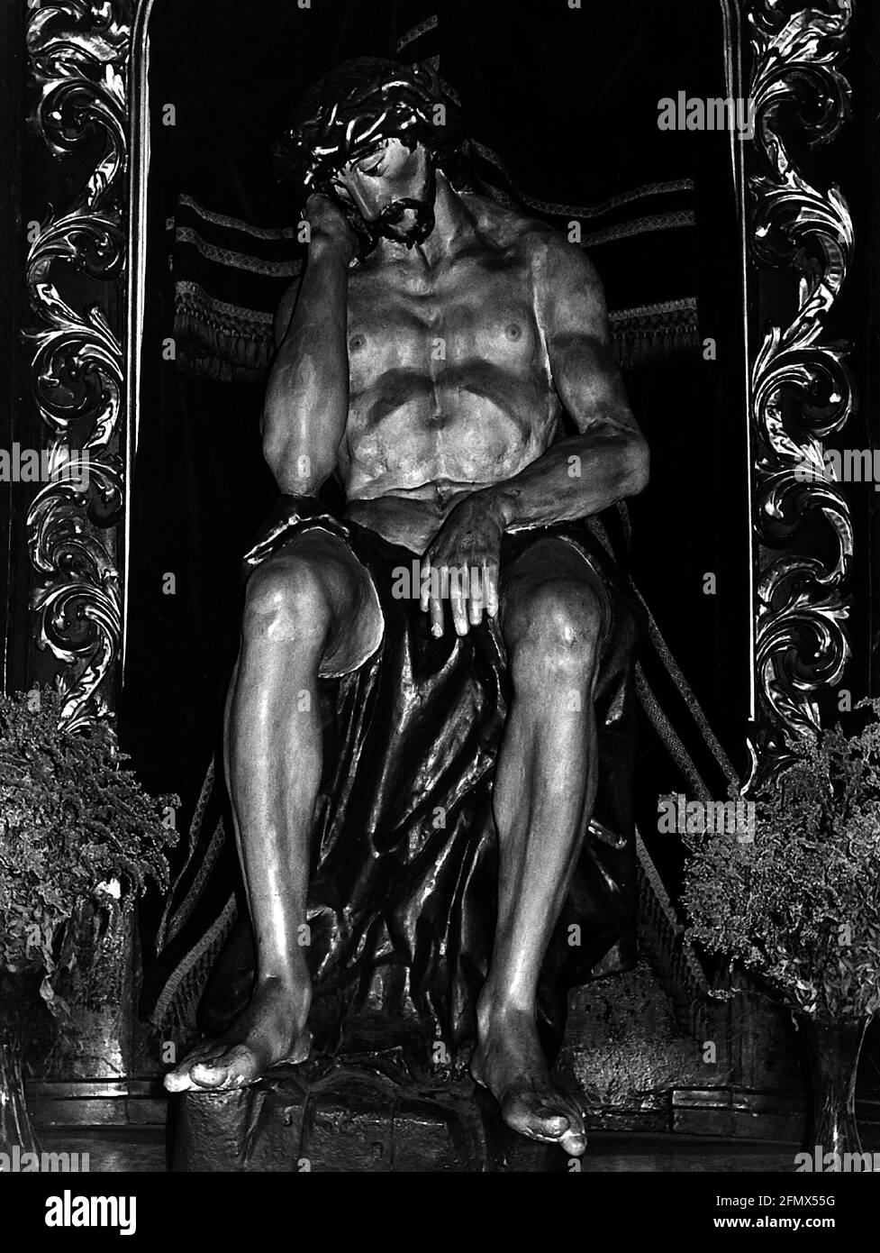 Jesus Christus, um 4 v. Chr. - um 33 v. Chr., halbe Länge, sitzend, Skulptur, Kirche St. Jakob, ZUSÄTZLICHE-RIGHTS-CLEARANCE-INFO-NOT-AVAILABLE Stockfoto
