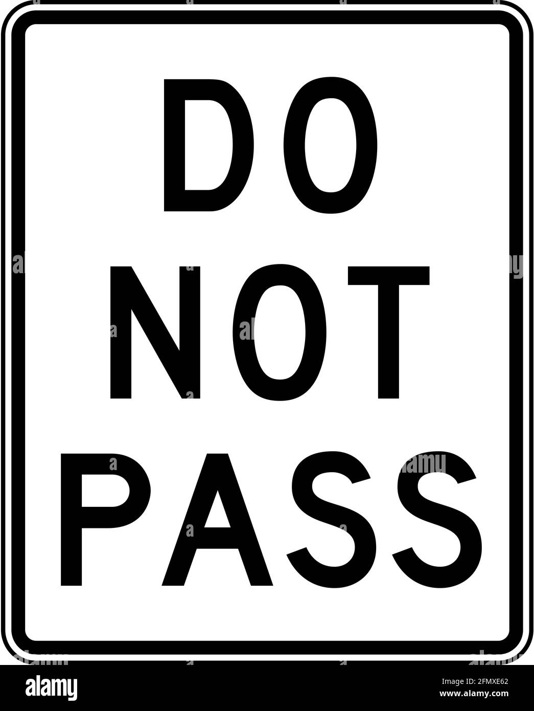 Passing Zone ended Official US Road Sign Illustration Stockfoto