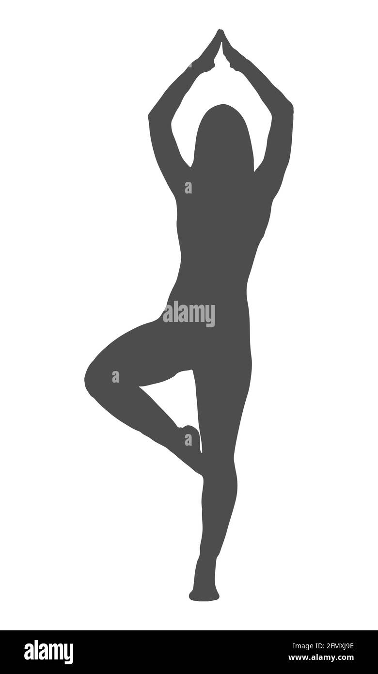 Silhouette eines Athleten. Sporttraining. Vektorgrafik, flacher Stil. Stock Vektor