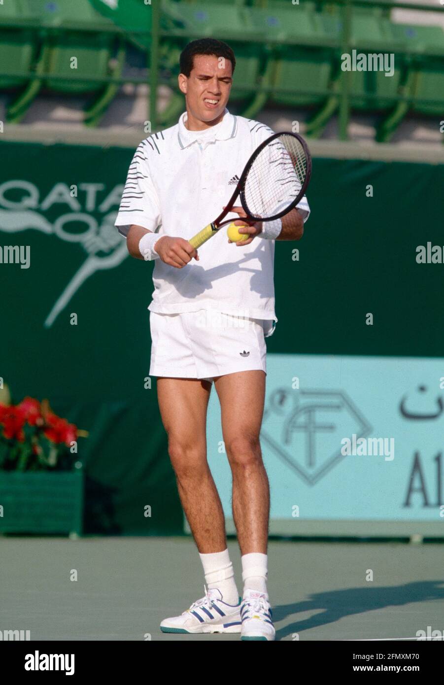 Marokkanischer Tennisspieler Younes El Aynaoui, Katar 2002 Stockfoto