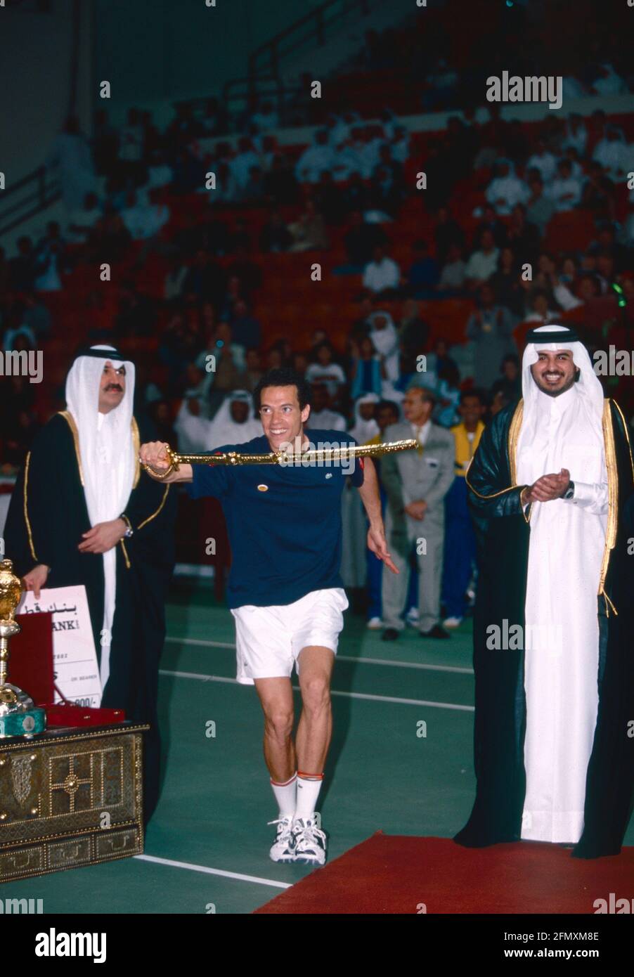 Marokkanischer Tennisspieler Younes El Aynaoui, Katar 2002 Stockfoto