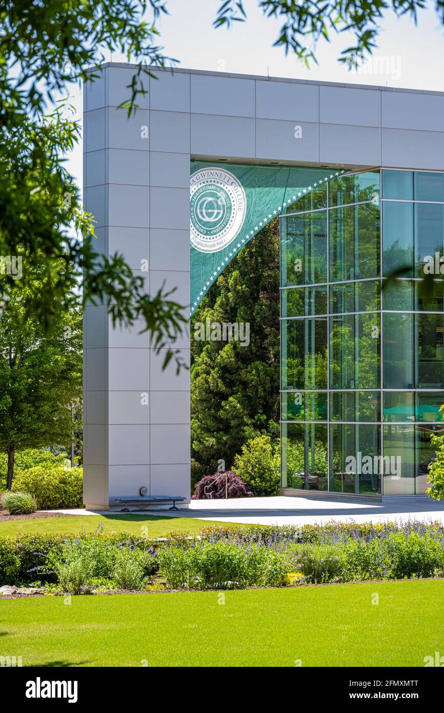 Library & Learning Center auf dem Campus des Georgia Gwinnett College in Lawrenceville, Gwinnett County, Georgia. (USA) Stockfoto