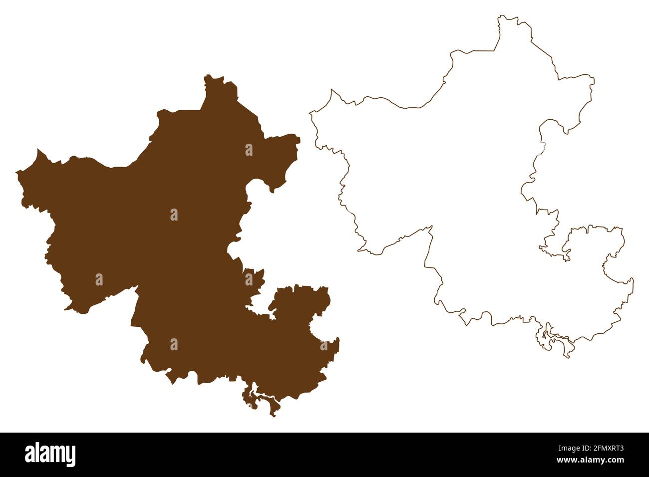 Ennepe-Ruhr-Kreis (Bundesrepublik Deutschland, Land Nordrhein-Westfalen, NRW, Region Arnsberg) Kartenvektordarstellung, Scribble sket Stock Vektor Ennepe-Ruhr-Kreis (Bundesrepublik Deutschland, Land Nordrhein-Westfalen, NRW, Region Arnsberg) Kartenvektordarstellung, Scribble sket Stock Vektor