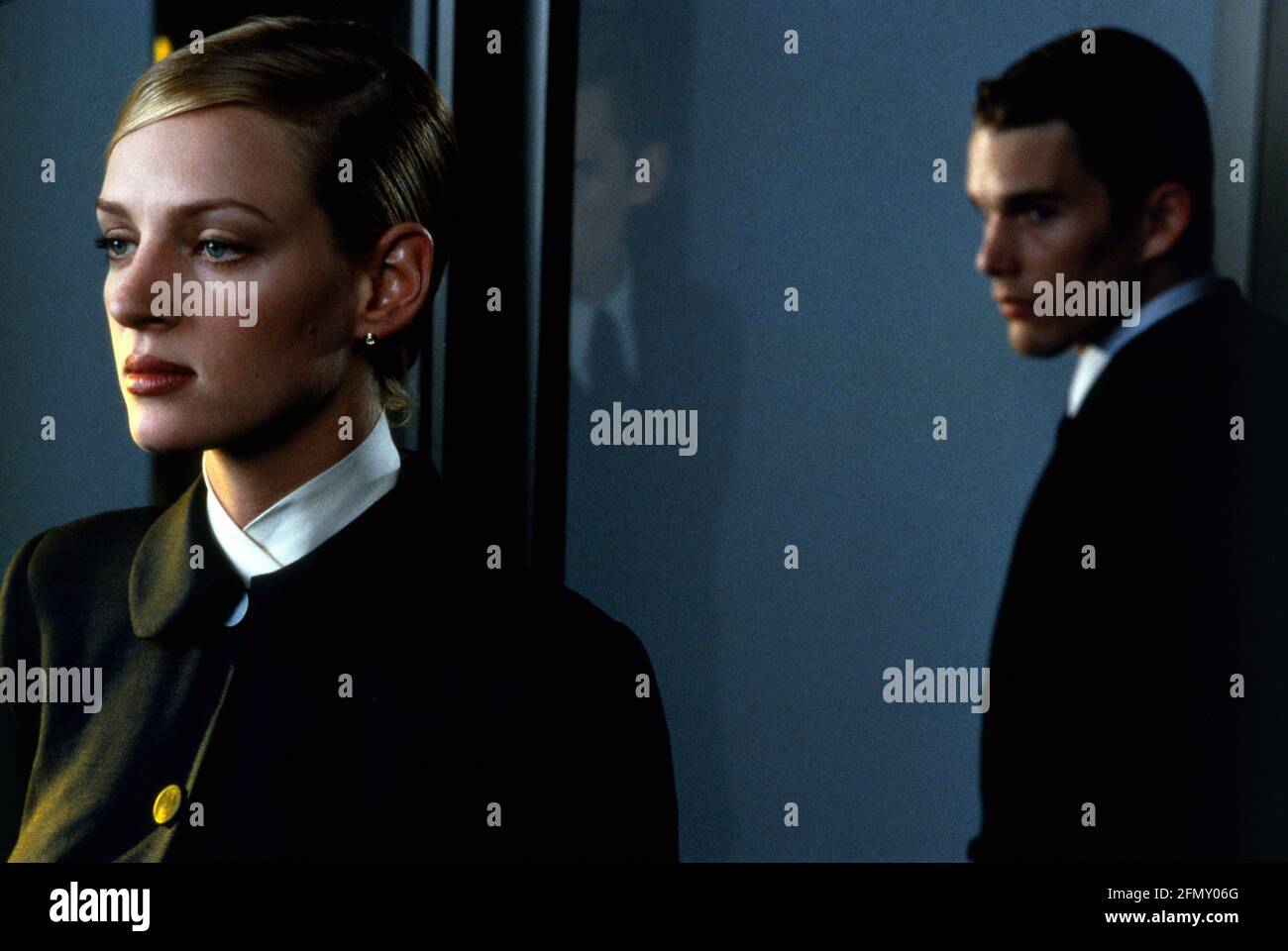 Gattaca Jahr : 1997 USA Direktor : Andrew Niccol Uma Thurman, Ethan Hawke, Stockfoto