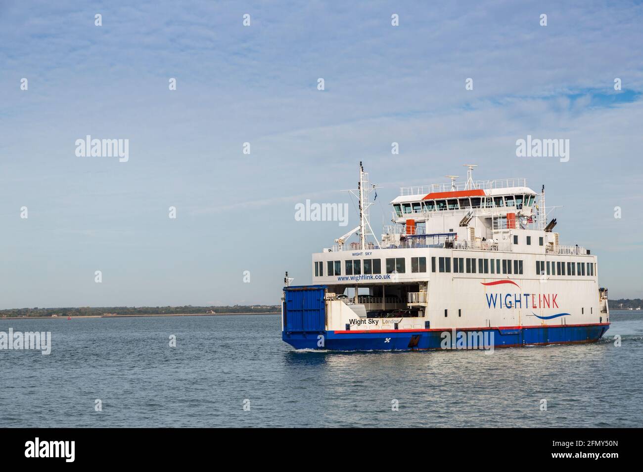 Wightlink Ferry, Yarmouth, Isle of Wight, Großbritannien Stockfoto