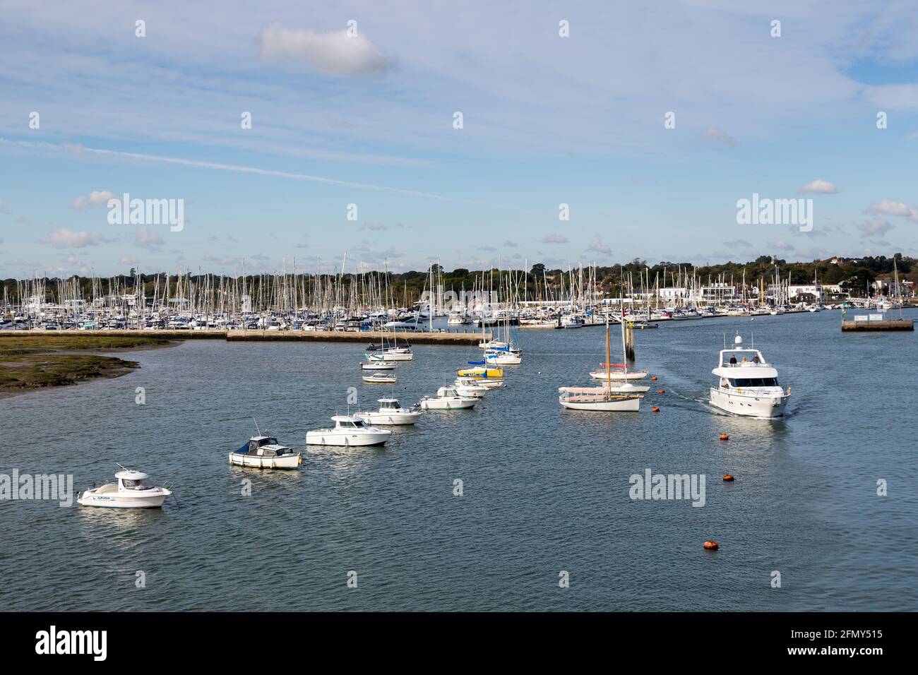 Marina, Lymington, England, Großbritannien Stockfoto