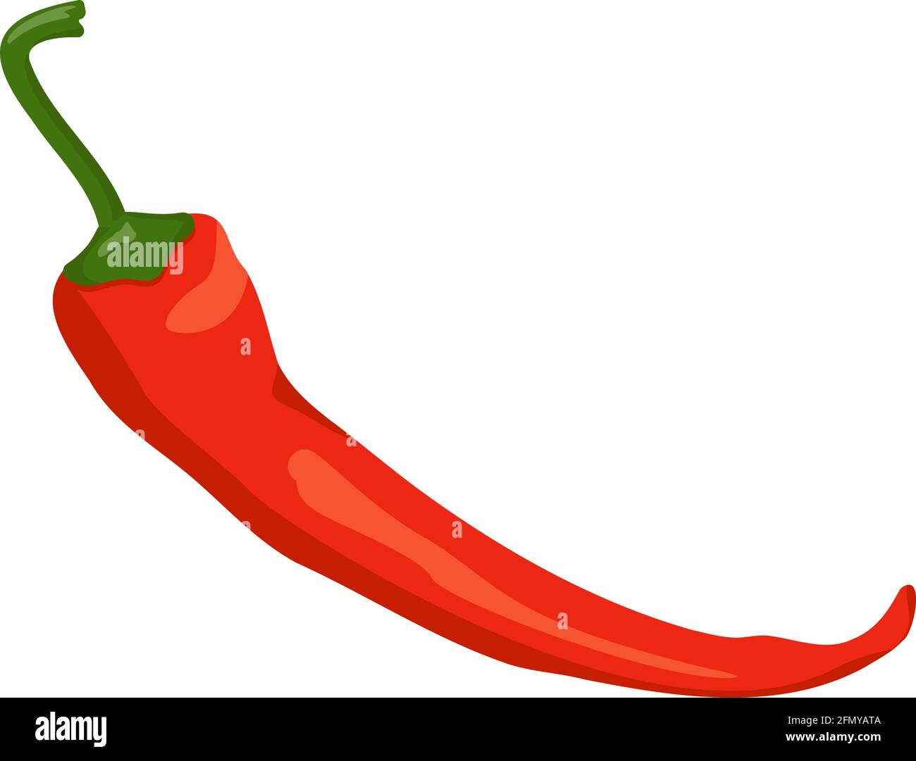 Symbol für roten Chili. Gesunde Lebensmittel, eine Quelle von Vitaminen. Naturprodukt für Vegetarier geeignet. Würze für verschiedene Gerichte Stock Vektor