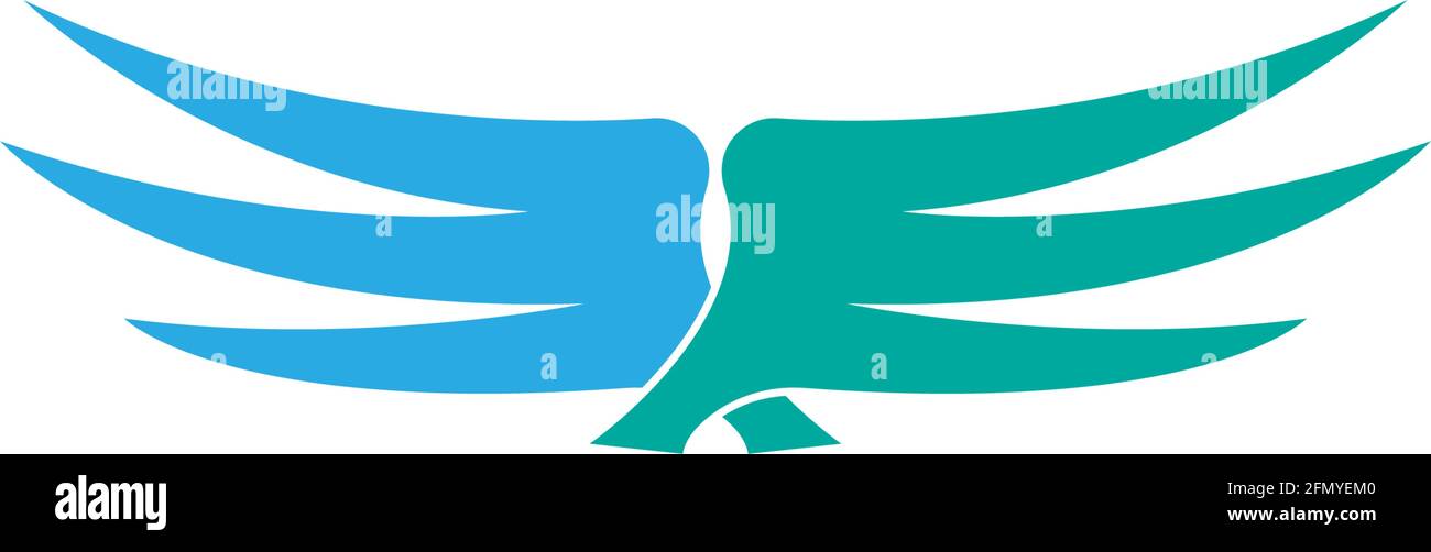 Wing Logo Symbol Symbol Design Vorlage Vektor Illustration Stock Vektor