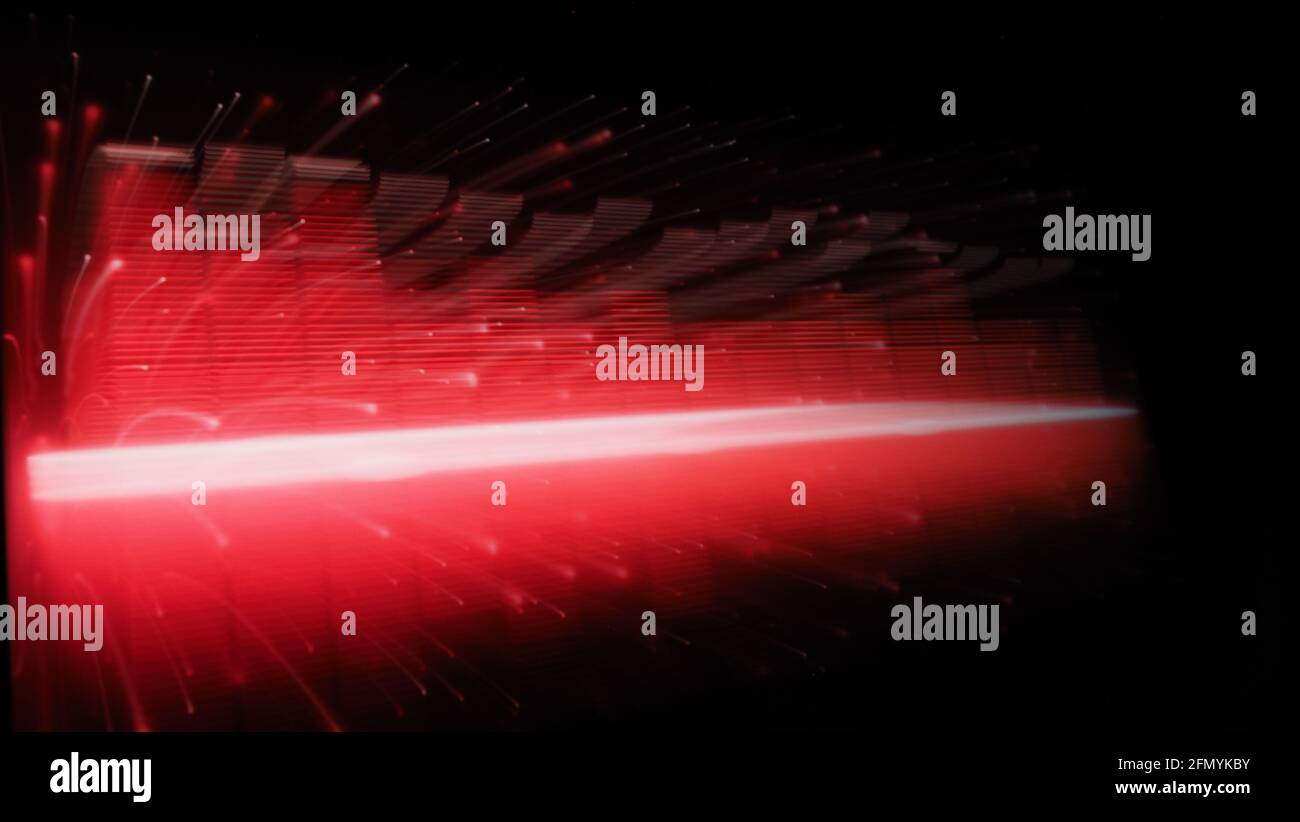 Music Equalizer-Leiste. Audio-Waveform-Equalizer auf schwarzem Hintergrund. Musik oder Schallwelle auf Monitor. Bunte Sound Visualizer abstrakt. Gradient Stockfoto