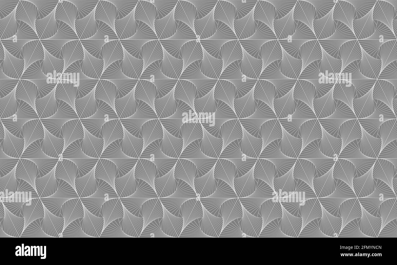 Graues, nahtloses geometrisches Muster. Abstrakter Hintergrund für Tapete, Textur, Stoff und andere Designs. 4K-Auflösung. Grau. Vektor. Stock Vektor