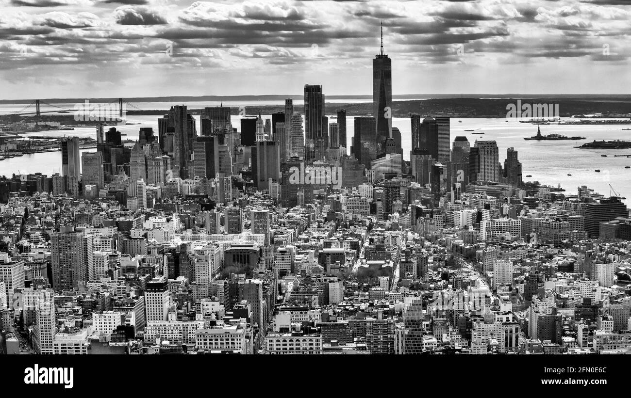 Skyline der Stadt New York City, Vereinigte Staaten von Amerika, USA Stockfoto
