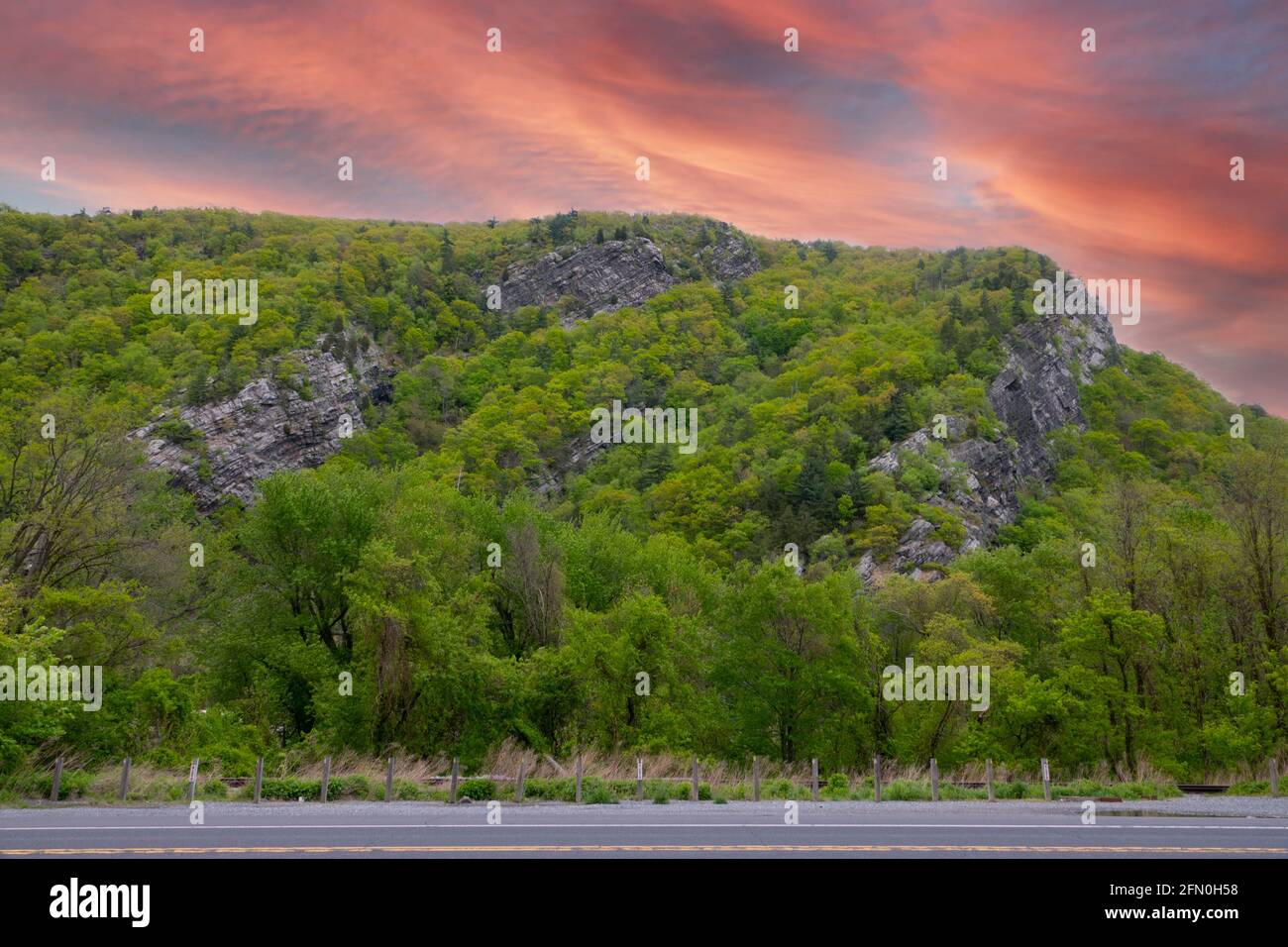 Vereinigte Staaten Pennsylvania New Jersey - Delaware Water Gap - Appalachian Mountain Range Pocono Mountains Stockfoto