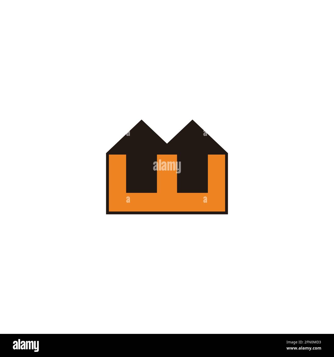 Buchstabe w Home Pfeil abstrakt geometrische bunte Logo Vektor Stock Vektor