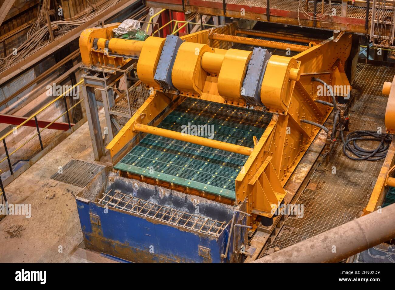 Vibrierender Sieb, Maschine zum Sortieren von Schüttgütern Stockfoto