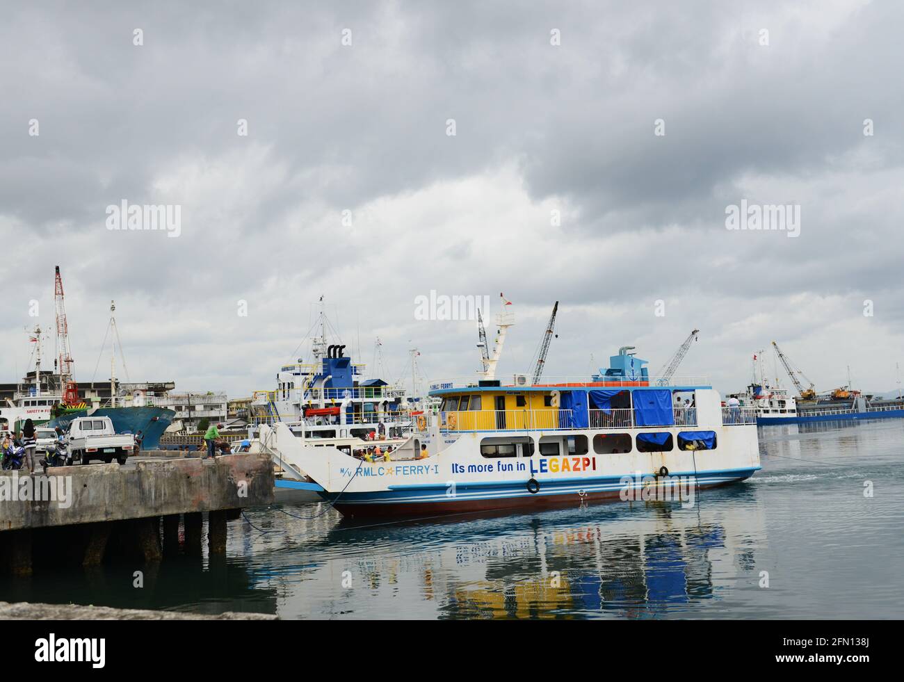 Legazpi Seaport, Bicol, Philippinen. Stockfoto