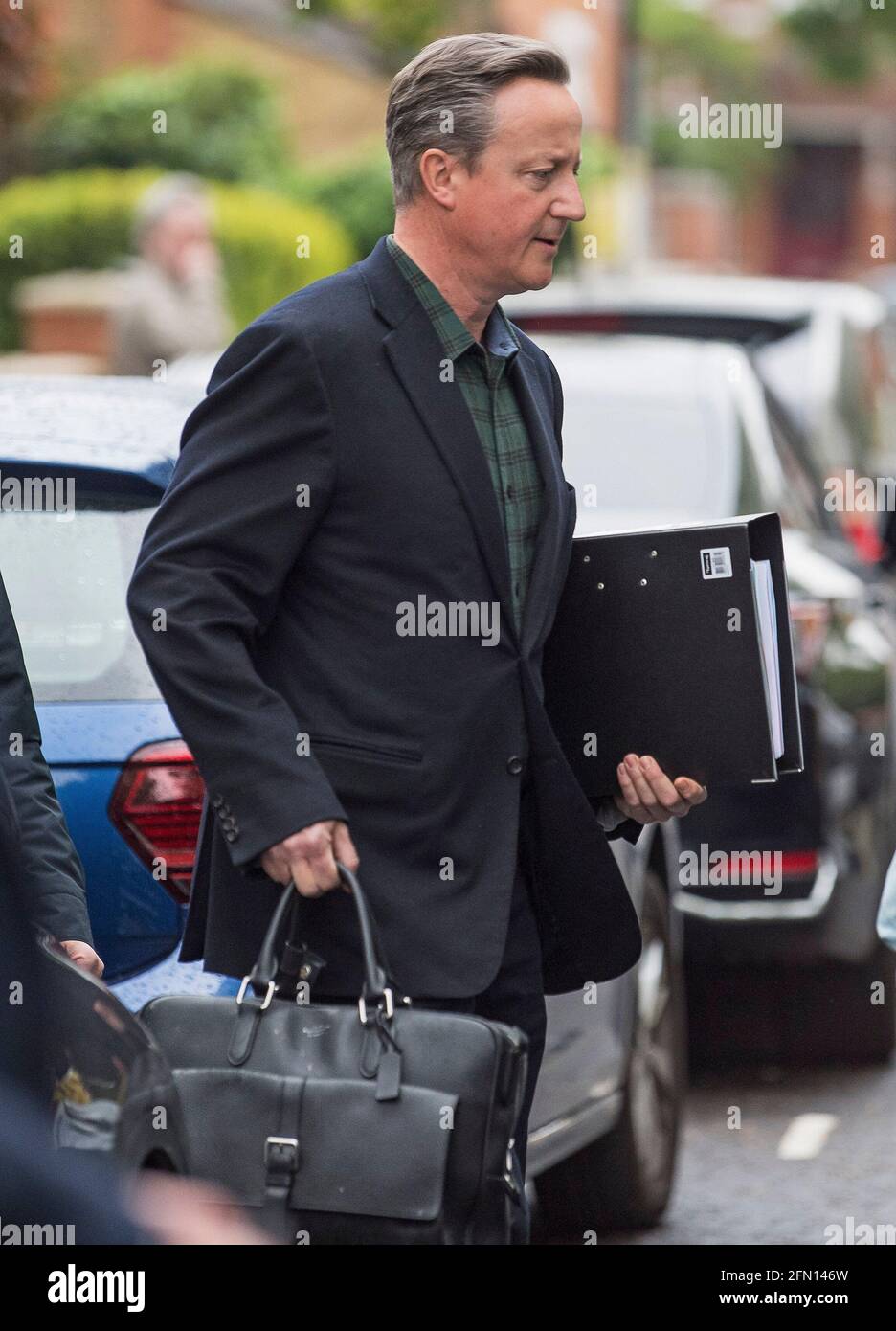 London Grossbritannien Mai 2021 Der Ehemalige Britische Premierminister David Cameron Wird In Seinem Londoner Haus Gesehen David Cameron Soll Spater Vor Einem Auswahlausschuss Der Schatzkammer Beweise Fur Seine Lobbyarbeit Mit Ministern Fur